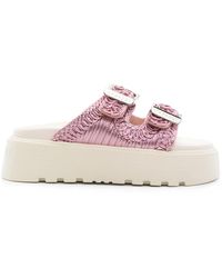 Casadei - Birky Ale Flatform Slides - Lyst