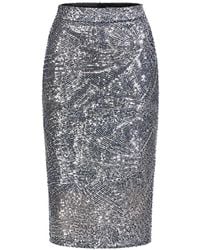Kaos - Jupe Crayon À Sequins Brodés - Lyst