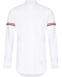 Thom Browne - Grosgrain Armband Oxford Shirt White - Lyst