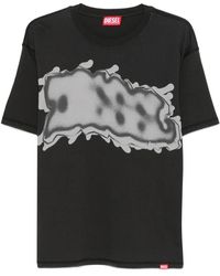DIESEL - T-Shirt Met Grafische Print - Lyst