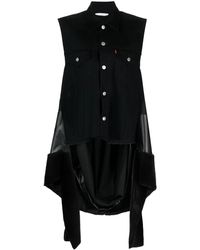 Junya Watanabe - Draped Denim Vest - Lyst