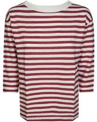 Majestic Filatures - T-Shirt Rayé À Encolure Bateau - Lyst