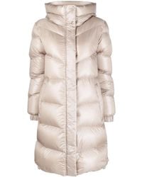 Woolrich - Logo-Patch Padded Hooded Coat - Lyst