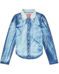 DIESEL - De-Lyria-Fsi Button-Front Denim Shirt - Lyst