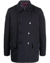 Fay - Quilted Double-Breasted Coat - Lyst
