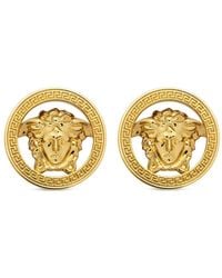 Versace - Medusa Emblem Mini Earrings - Lyst