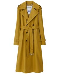 Burberry - Trench En Gabardine À Coupe Longue - Lyst