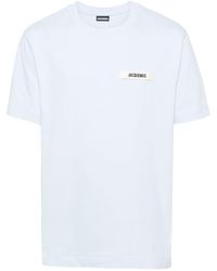 Jacquemus - Gros Grain Logo T-shirt In White - Lyst