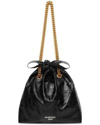 Balenciaga - Petit sac porté épaule Crush en cuir - Lyst