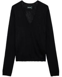 Zadig & Voltaire - Rivy Cp V-neck Sweater - Lyst