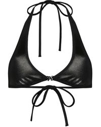 Palm Angels - Monogram-Plaque Bikini Top - Lyst