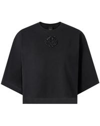 Pinko - Love Birds Floral-Appliqued T-Shirt - Lyst