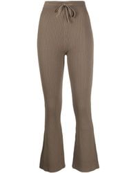 Nanushka - Ribbed Knitted Cropped Trousers - Lyst