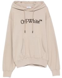Off-White c/o Virgil Abloh - Logo-Print Drawstring Hoodie - Lyst