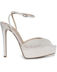 Andrea Wazen - Sandales Katy À Plateforme Et Perles - Lyst