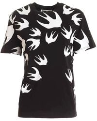 McQ - Swallow-Print T-Shirt - Lyst