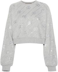 Gucci - Sweater Met GG-logo Verfraaid Met Kristallen - Lyst