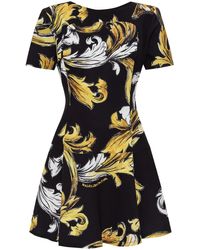 Versace Jeans Couture - Barocco Mini Dress - Lyst