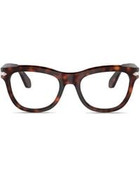 Persol - Brille Mit Eckigem Gestell - Lyst