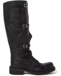 Miu Miu - Leather Multi-Buckle Boots - Lyst