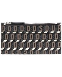 DSquared² - Monogram-Print Zipped Wallet - Lyst