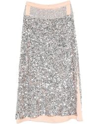 Rabanne - Sequin-Embellishment Maxi Skirt - Lyst