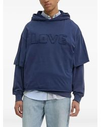 Desigual - Hoodie im Layering-Look mit Love-Detail - Lyst