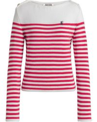 Alberta Ferretti - Striped Button Sweater - Lyst