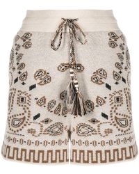 Alanui - Bandana-Jacquard Cotton-Piqué Shorts - Lyst