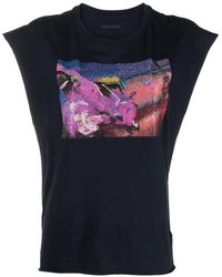 Zadig & Voltaire - T-shirt Cecilia con stampa grafica - Lyst