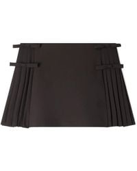 Sandro - Mini Pleated Wool Skirt - Lyst