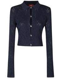Dondup - Lace-Knit Button-Up Cardigan - Lyst