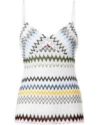 Missoni - Zigzag-Pattern V-Neck Tank Top - Lyst