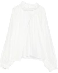 IRO - Mock-Neck Balloon-Sleeve Blouse - Lyst