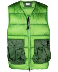 C.P. Company - Lens-detail Zip-up Quilted Gilet - Lyst