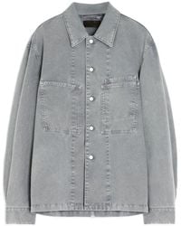 Lemaire - Patch-Pocket Denim Overshirt - Lyst