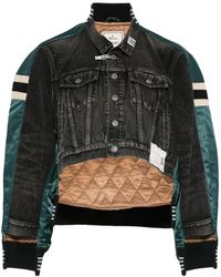 Maison Mihara Yasuhiro - Hybrid Denim-Panel Jacket - Lyst