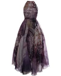ROKSANDA - Nali Mouwloze Maxi-Jurk Met Abstracte Print - Lyst