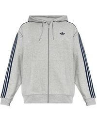 adidas - 3-Stripes Zip-Up Hoodie - Lyst