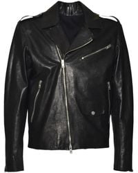 DFOUR® - Biker Leather Jacket - Lyst