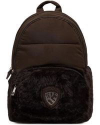 Blauer - Rucksack Aus Faux Fur Mit Logo-Patch - Lyst