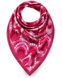 Lancel - Graphic-Print Silk Scarf - Lyst