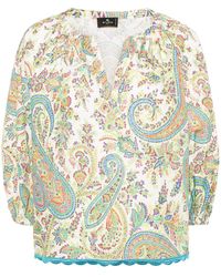Etro - Blusa Con Stampa Paisley - Lyst