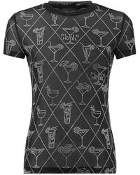 Philipp Plein - Crystal-Embellished Mesh T-Shirt - Lyst