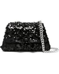 Self-Portrait - Mini Bow Sequin-Embellished Bag - Lyst