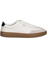 BOSS - Kieran Leather Sneakers - Lyst