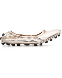 Tod's - Bubble Ballerina Leather Shoes - Lyst
