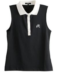 Malbon Golf - Claudia Sleeveless Embroidered Polo Top - Lyst