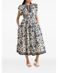 xscape embroidered lace v-back dress Mac Duggal - Blue Embroidered V Neck Jersey Draped Gown main image 1