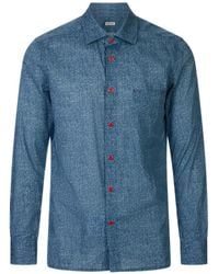 Kiton - Button-Up Overhemd Met Print - Lyst